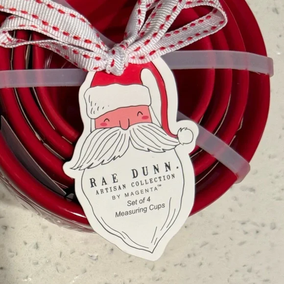 🎅🎄 HTF Rae Dunn Red Frame Holiday Measuring Cups NWT - Picture 5 of 6